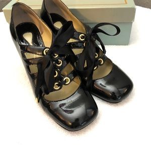 ASH Basil-Lea Black Patent Dancing Shoes Sz 8